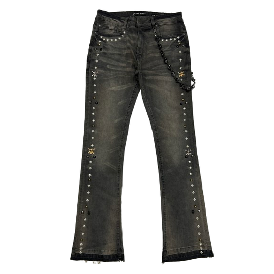 BLACK LIGHT BIG AND TALL MEN'S STUDS FLARE FIT by Black Light
