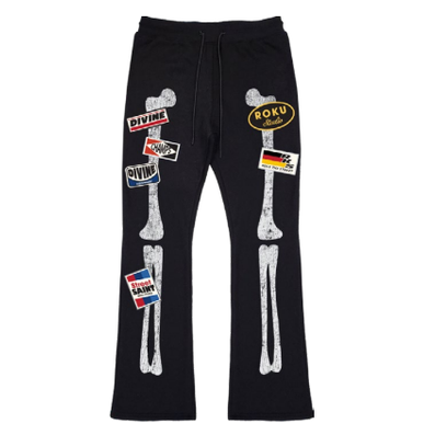 ROKU STUDIOS RIBCAGE FLARED SWEATPANTS by ROKU