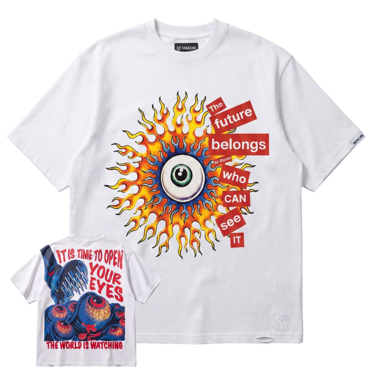 MAKOBI THE WORLD IS WATCHING TEE by Makobi