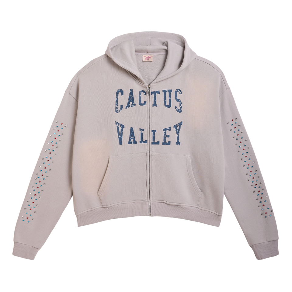 CACTUS VALLEY CRYSTAL VALLEY ZIPUP HOODIE by AZVA