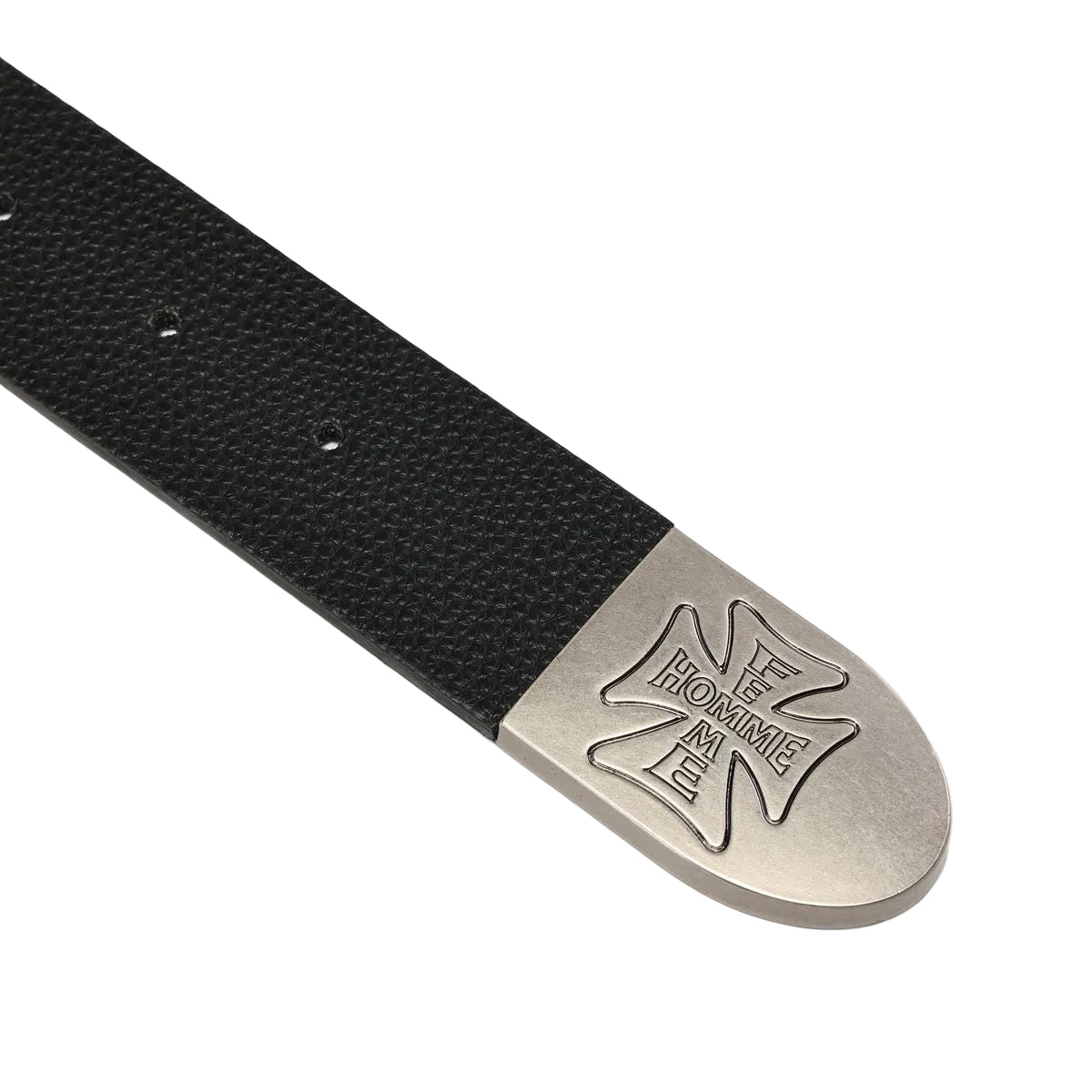 HOMME FEMME IRON CREST CROSS PATCH BELT by HOMME FEMME