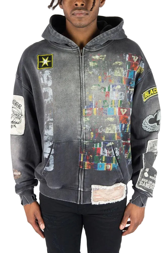 R3BEL MILITARY FT HOODIE by REBEL DNMT