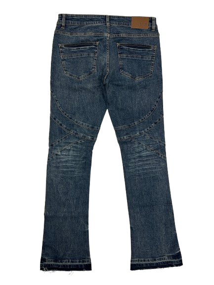 BLACK LIGHT CUT AND SEWN OPEN HEM FIT JEANS by Citywide Fashions