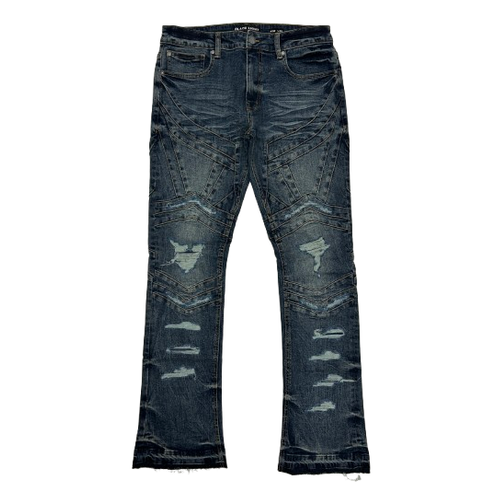 BLACK LIGHT CUT AND SEWN OPEN HEM FIT JEANS by Citywide Fashions