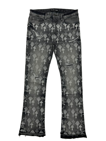 CWF LATIN CROSS PRINT FASHION JEANS by Citywide Fashions