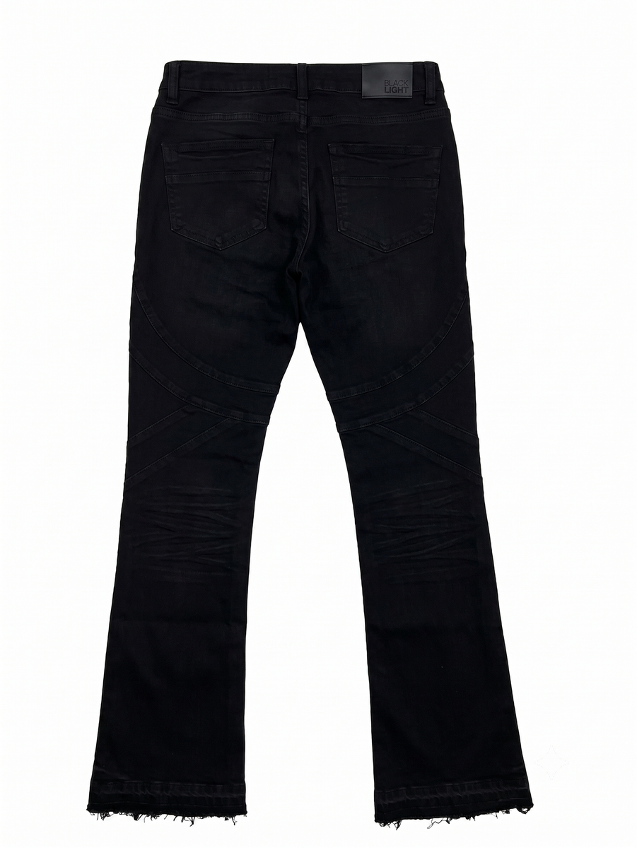 BLACK LIGHT CUT AND SEWN OPEN HEM FIT JEANS by Citywide Fashions