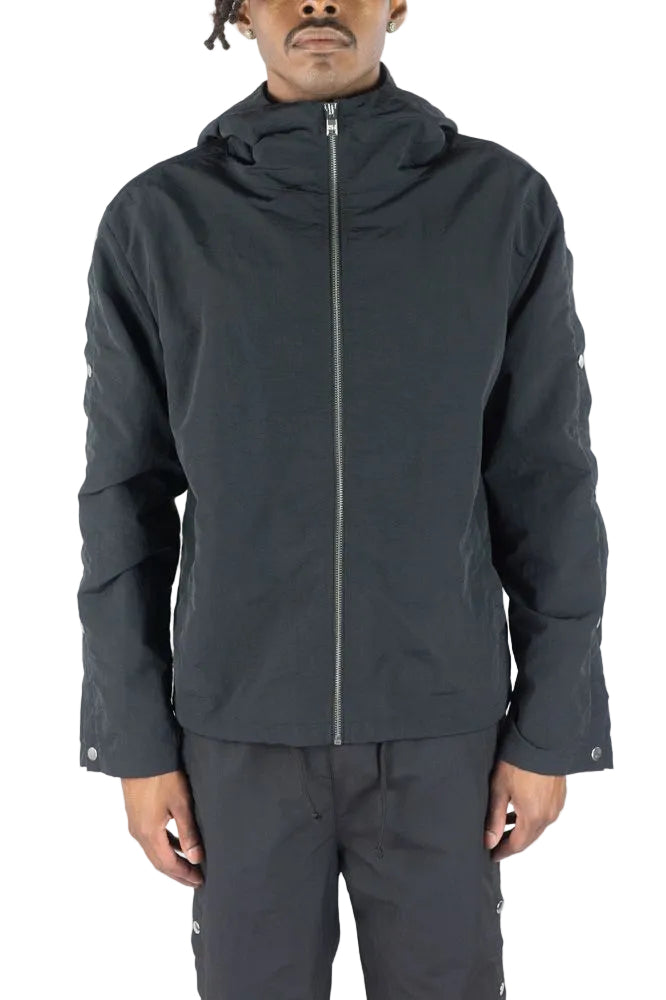REBEL MINDS NYLON SNAP BUTTON JACKET by Rebel Minds