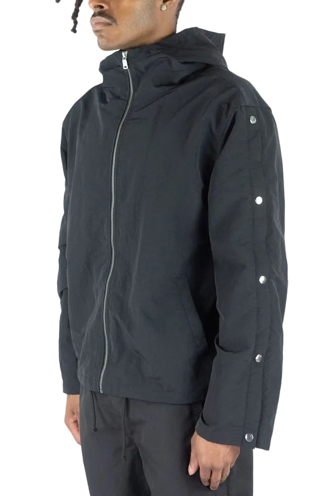REBEL MINDS NYLON SNAP BUTTON JACKET by Rebel Minds