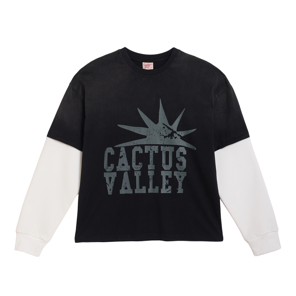 CACTUS VALLEY OREO DOUBLE LAYER TEE by AZVA