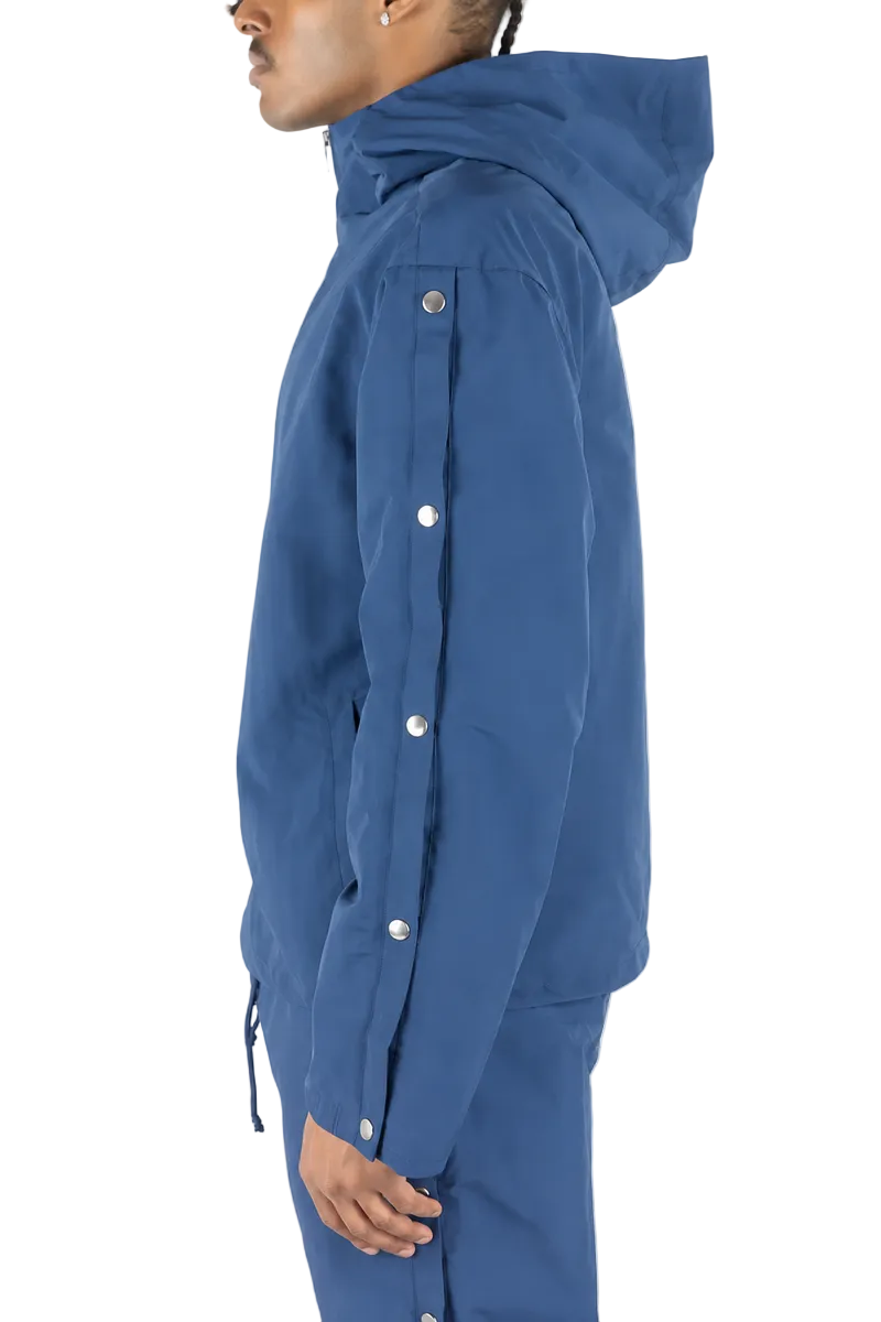 REBEL MINDS NYLON SNAP BUTTON JACKET by Rebel Minds