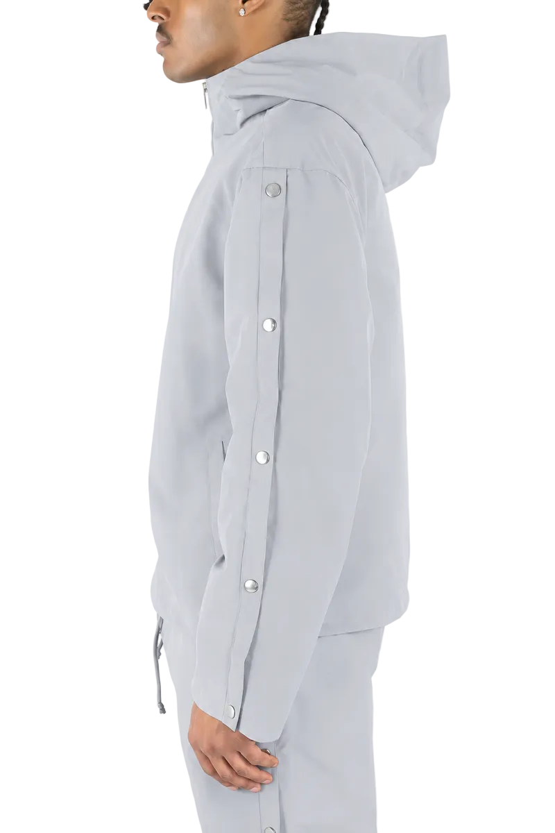 REBEL MINDS NYLON SNAP BUTTON JACKET by Rebel Minds