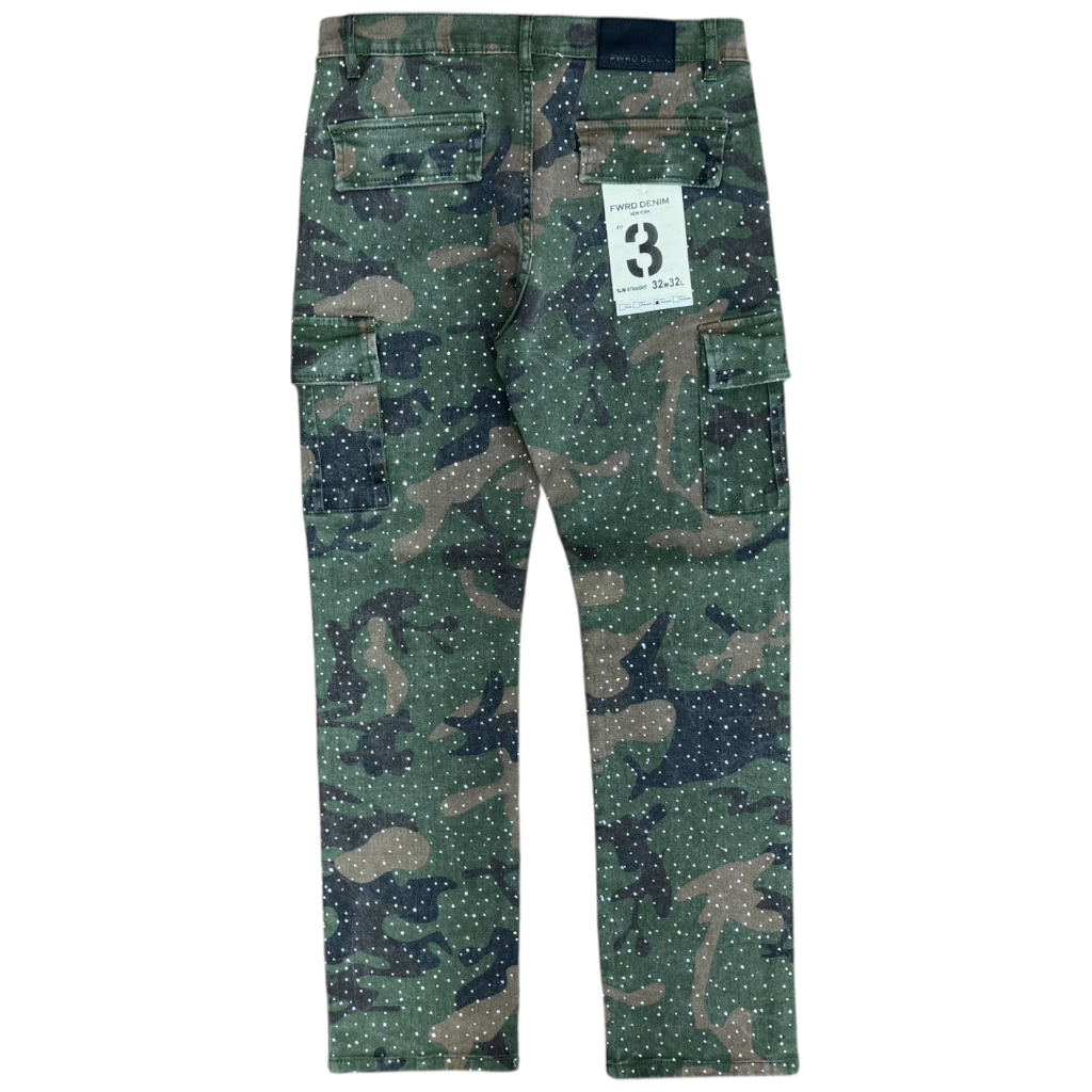 FWRD GREEN CAMO DIAMOND PANTS by FWRD
