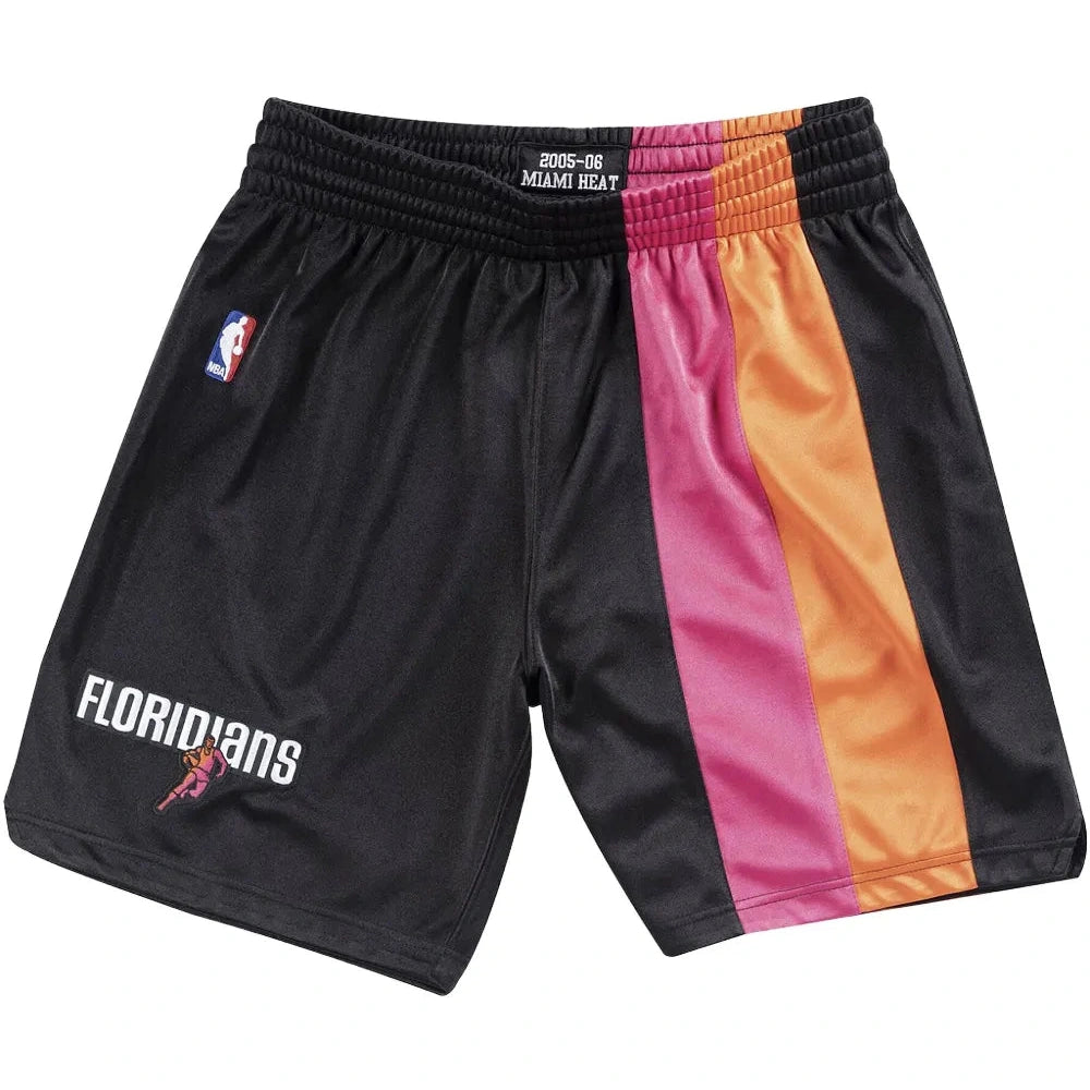 MITCHELL AND NESS 05-06 AUTHENTIC ALTERNATE MIAMI HEAT SHORTS by Mitchell and Ness