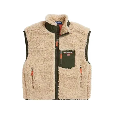 RALPH LAUREN SLEEVELESS SHAGGY HI-PILE POLO SPORT VEST (RELAXED) by Ralph Lauren