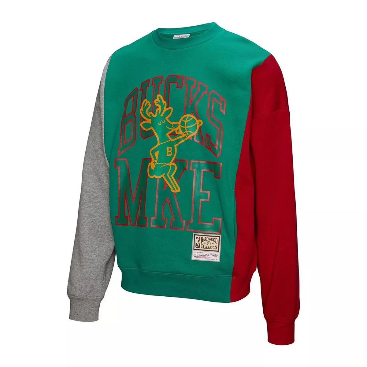 MITCHELL & NESS NBA SPLIT 3 CREWNECK SWEATER by Mitchell and Ness