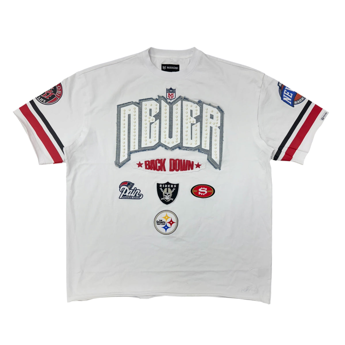 MAKOBI NEVER BACK DOWN BOXED TEE by Makobi