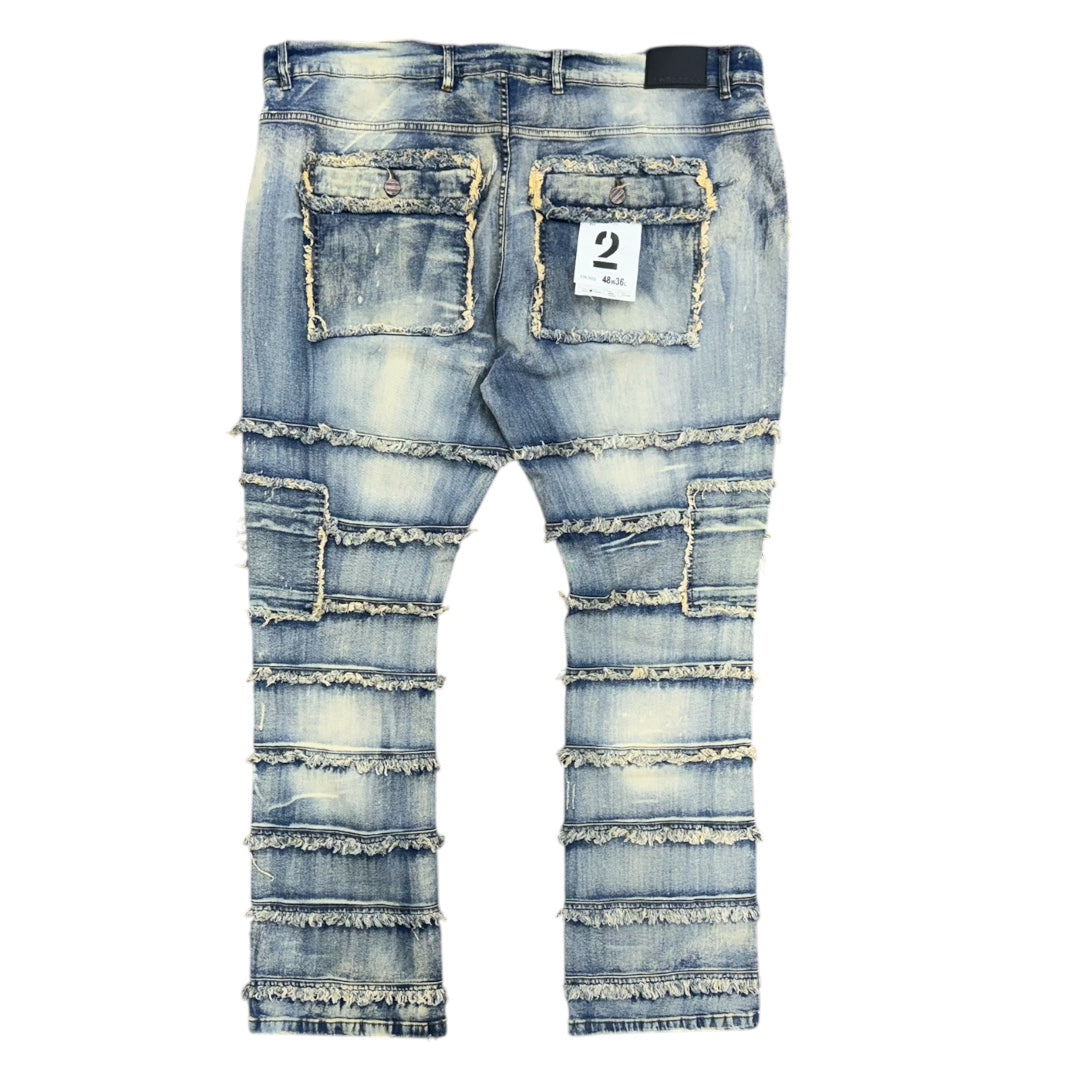 FWRD STACKED LINE DENIM JEANS by FWRD