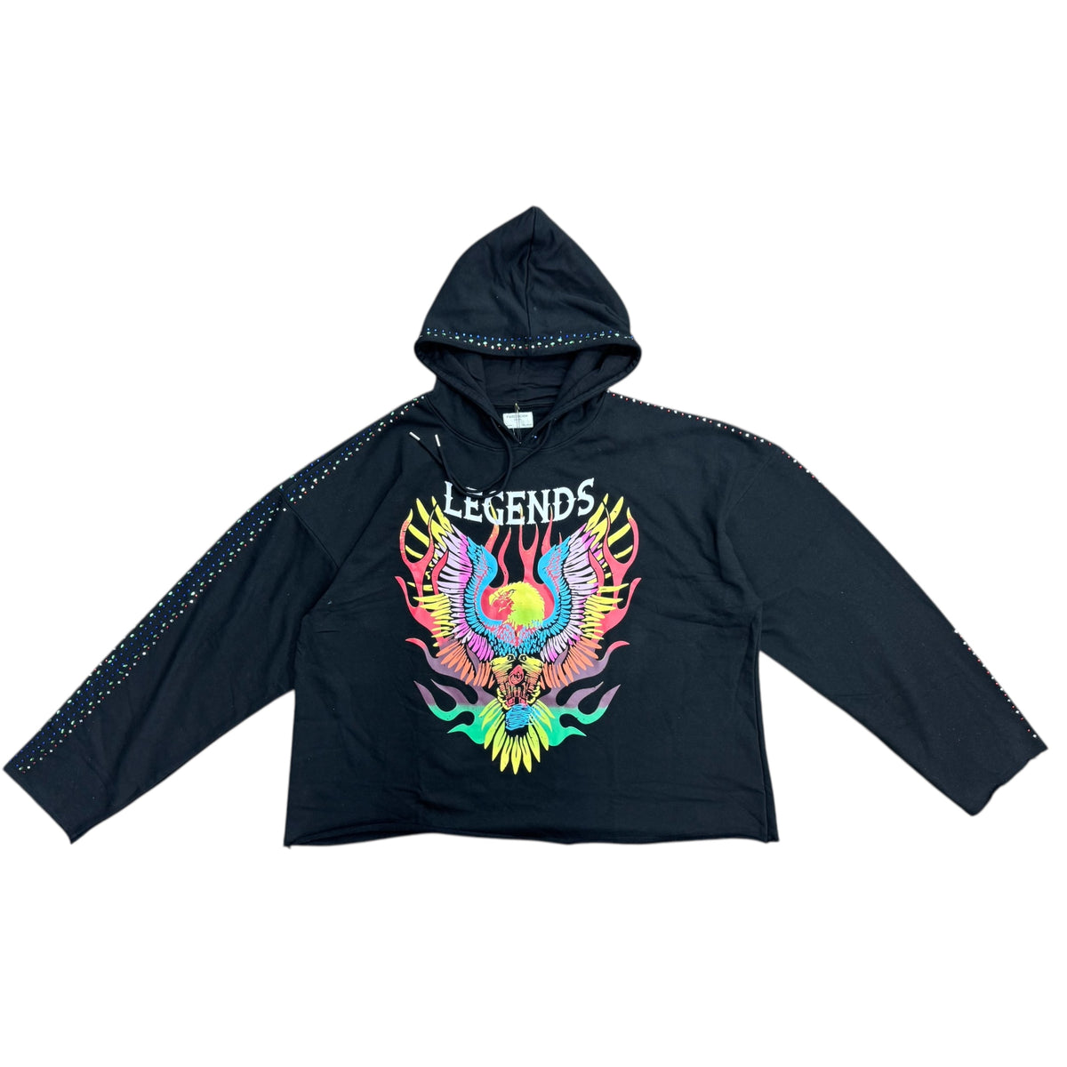 BIGMENS FLAMING EAGLE FRENCH TERRY PULLOVER HOODY by FWRD
