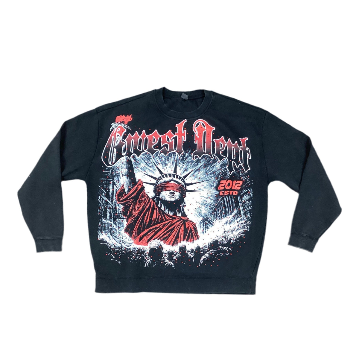 G WEST FREEDOM'S ECLIPS RHINESTONE CREWNECK by G-WEST