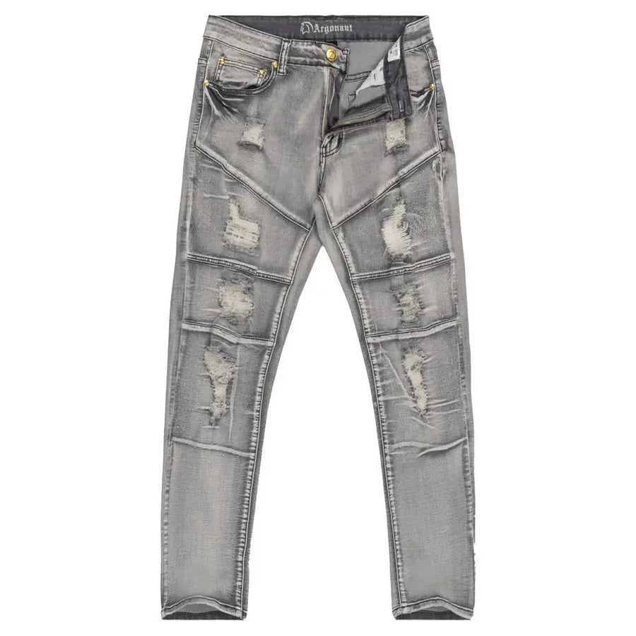 ARGONAUT NATION MENS RIPPED DENIM JEANS by Argonaut