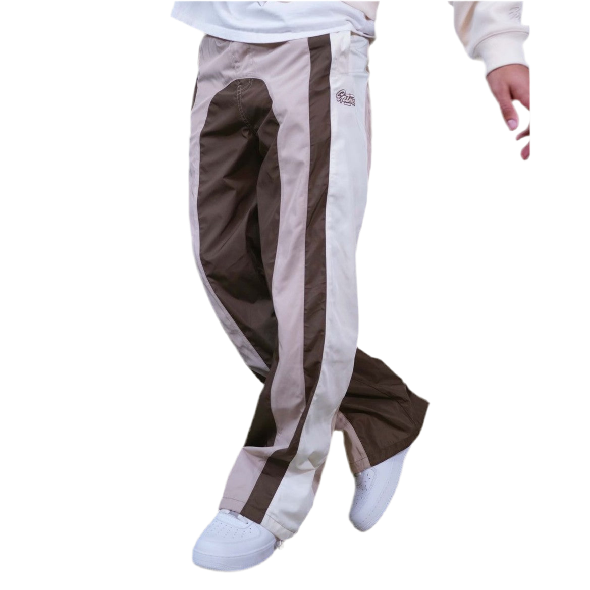 EPTM BLOCKIE TRACK PANTS-BROWN by EPTM