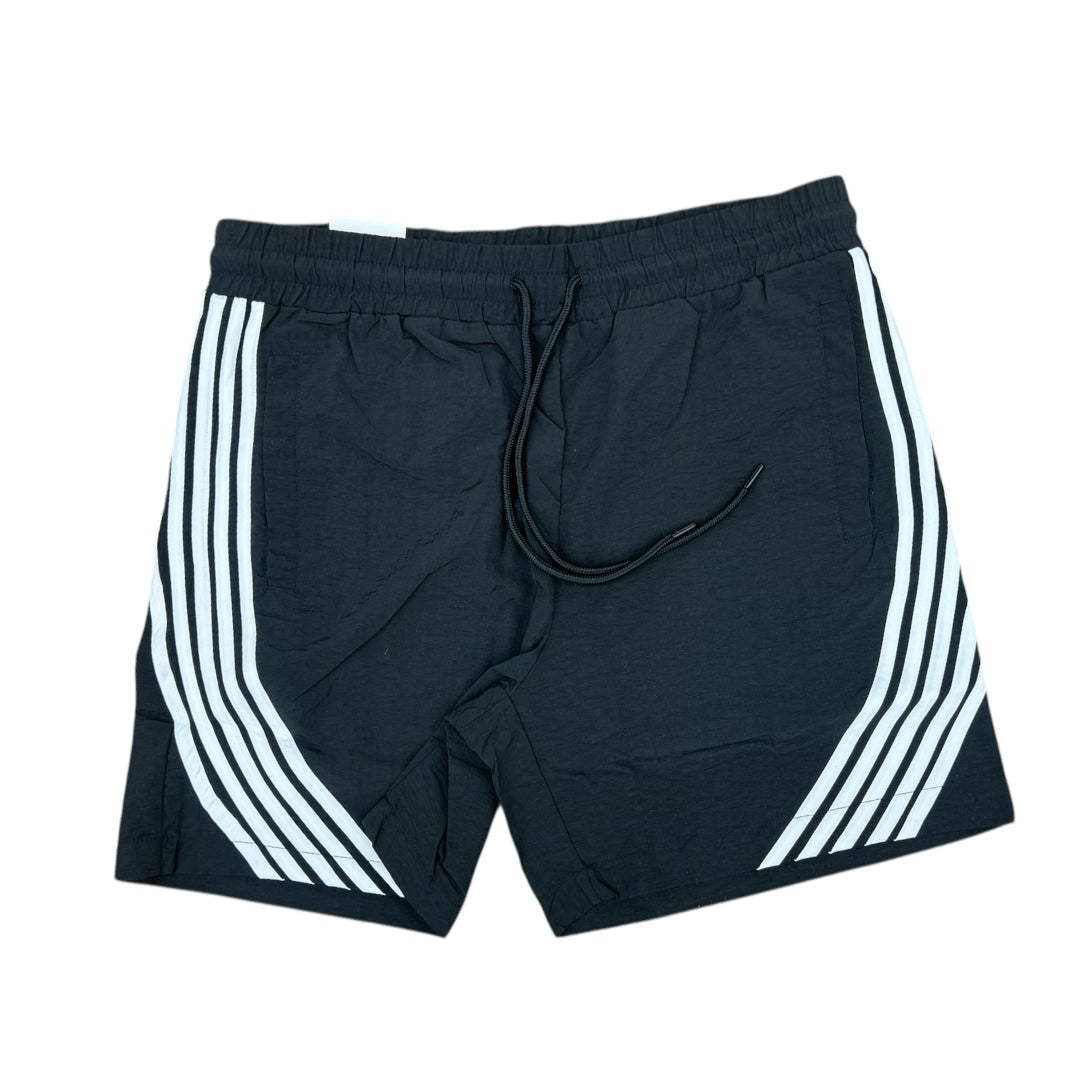 REBEL MINDS NYLON SHORTS-BLACK by Rebel Minds