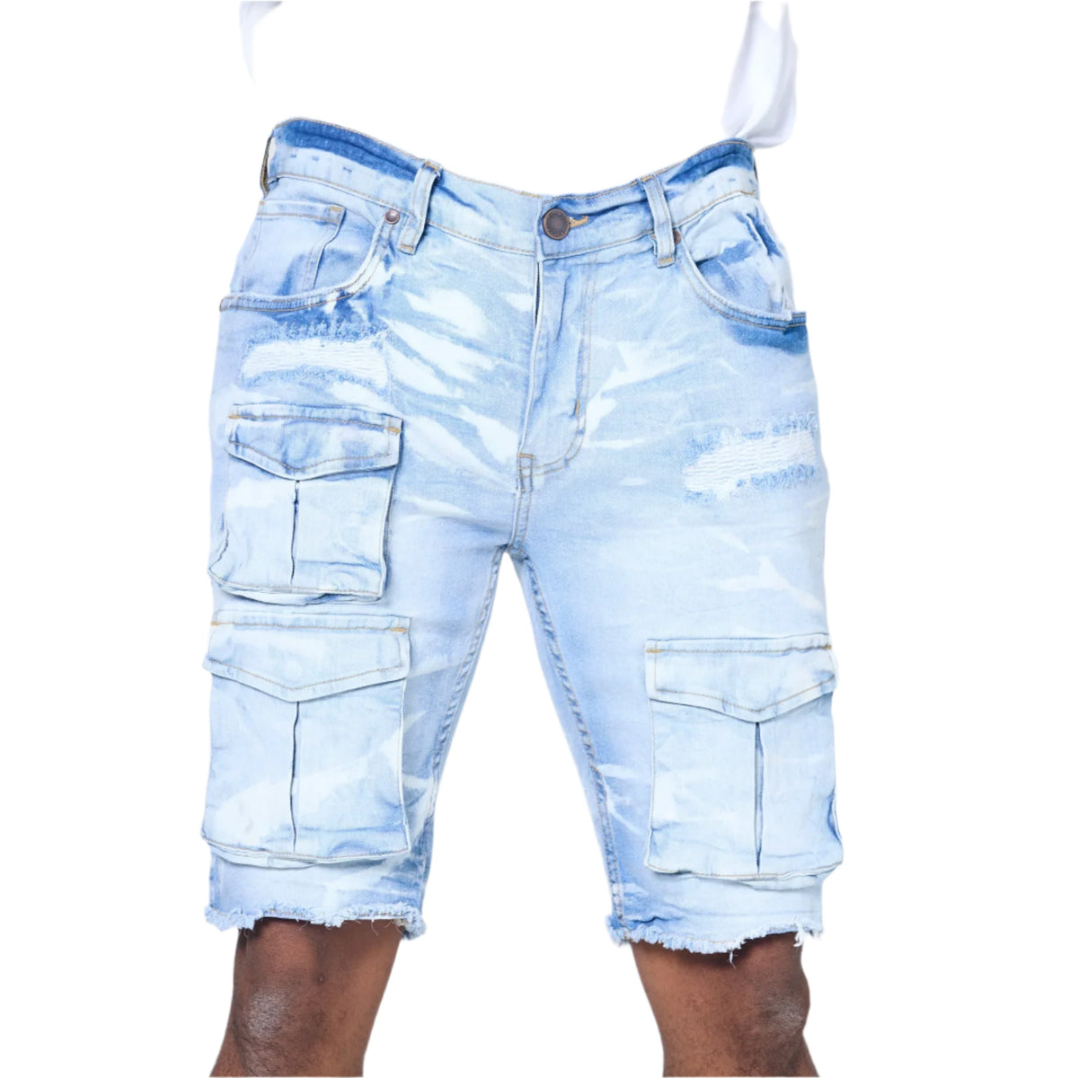 EVOLUTION COMBAT DENIM SHORT-ICE BLUE by EVOLUTION