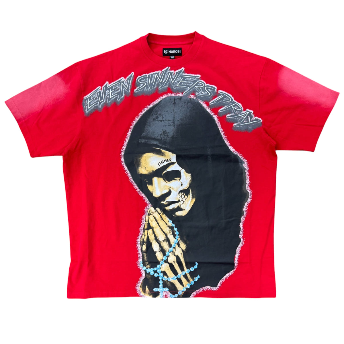 MAKOBI SINNERS PRAY BOXED TEE by Makobi