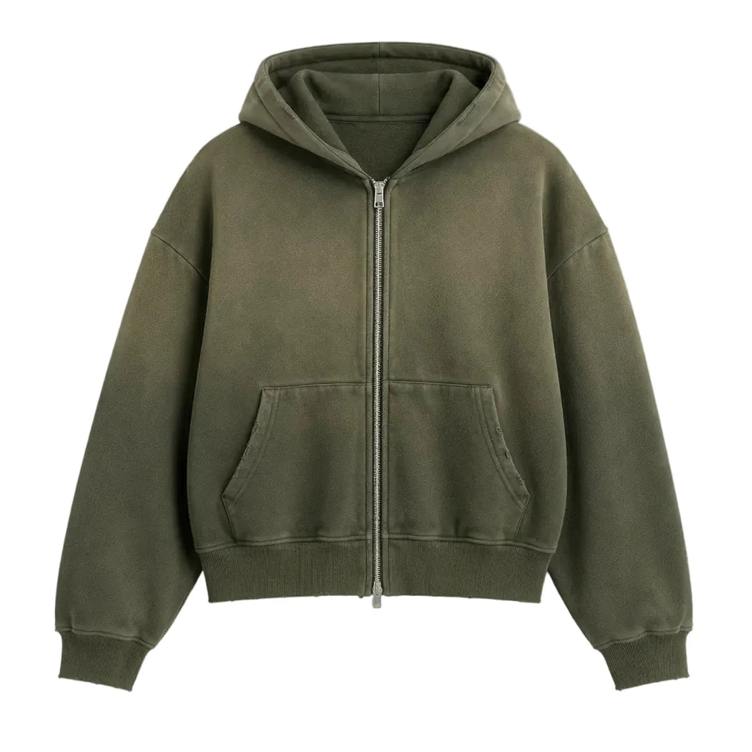 DAY1INE WASHED ZIPUP HOODIE by DAY1NE