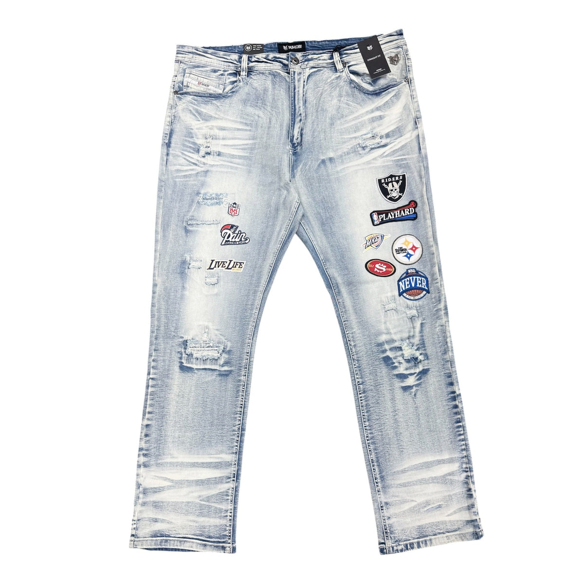 MAKBOI NEVER BACK DOWN JEANS by Makobi