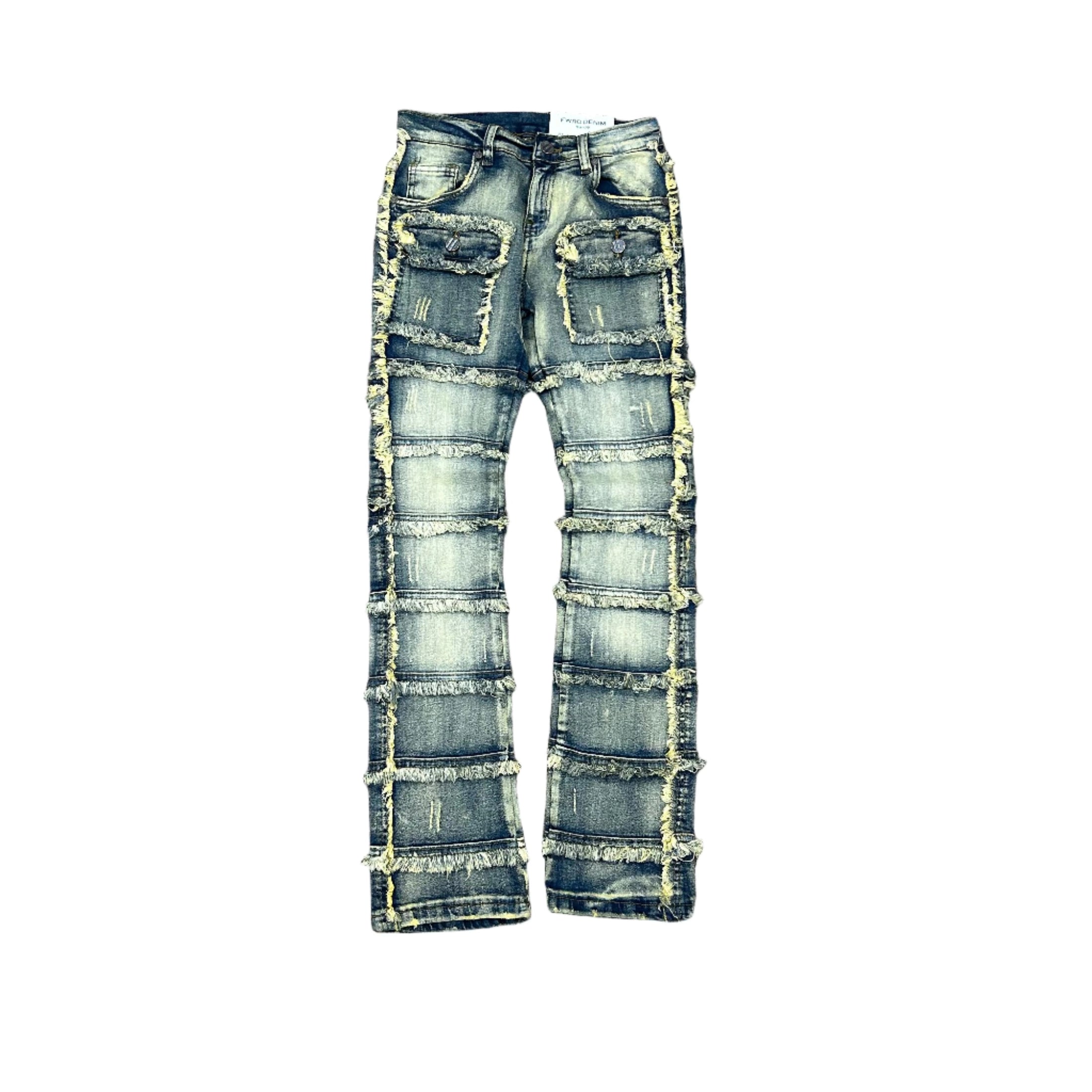 FWRD DENIM FLARE PANTS-VINTAGE TINT by FWRD