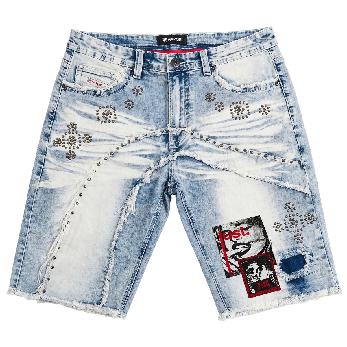 MAKOBI PAIN DENIM SHORTS by Makobi
