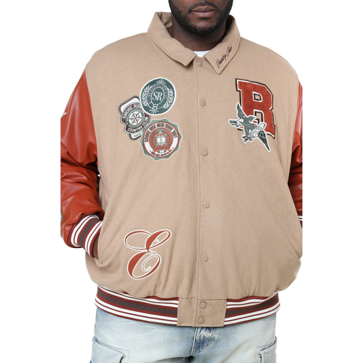 SMOKE RISE TAPESTRY VARSITY JACKET by Smoke Rise