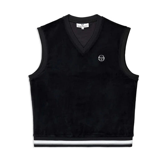 SERGIO TACCHINI VELOUR VEST BLACK by Sergio Tacchini