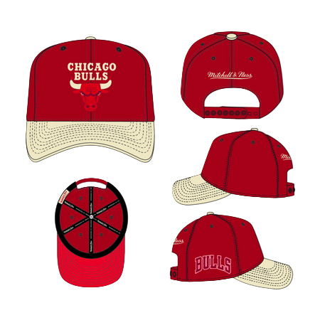 MITCHELL AND NESS NBA OFF TEAM SNAPBACK BULLS by Mitchell and Ness