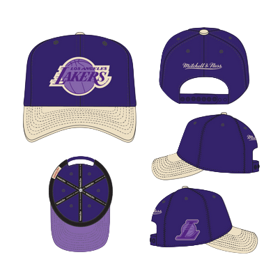 MITCHELL AND NESS NBA OFF TEAM SNAPBACK LAKERS by Mitchell and Ness