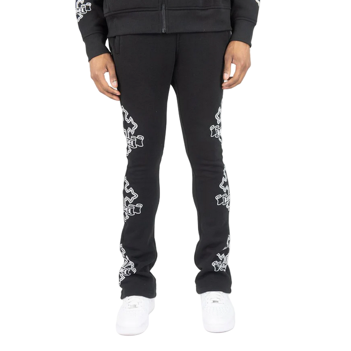 REBEL MINDS CROSS STACKED SWEATPANTS by Rebel Minds
