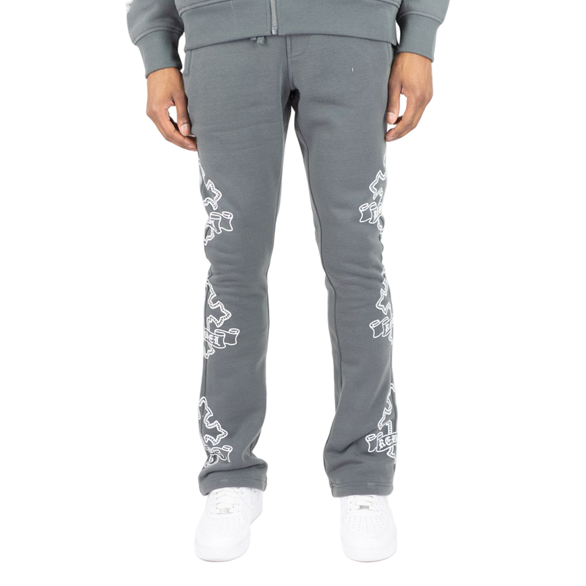 REBEL MINDS CROSS STACKED SWEATPANTS by Rebel Minds