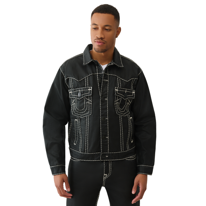 TRUE RELIGION OVERSIZE COATED JACKET by True Religion