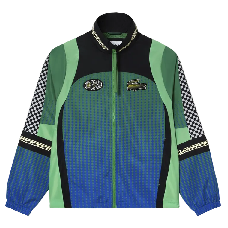 LACOSTE OMBRE CHECKERBOARD PRINT TRACK JACKET by LACOSTE