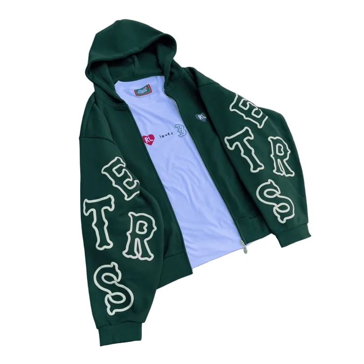 RED LETTERS AT THE GARDEN V2 SCATTERED ZIP UP by RED LETTERS