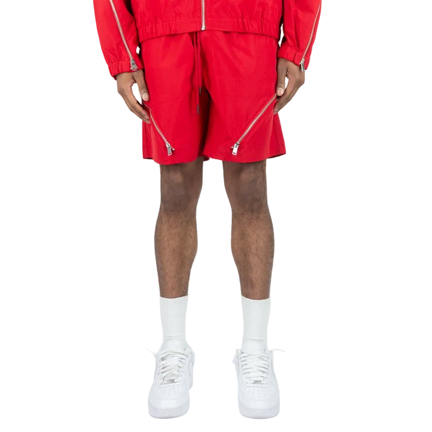 REBEL MINDS ZIPPER WINDBREAKER SHORTS by Rebel Minds