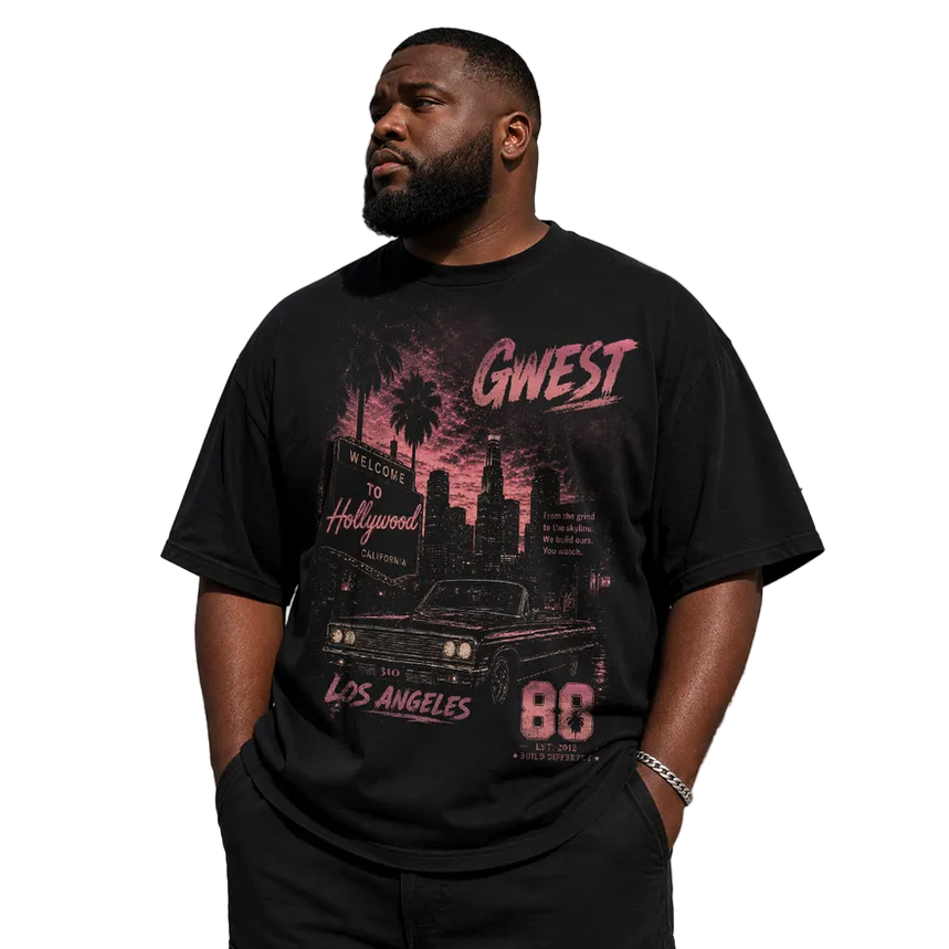 G WEST RHINESTONE WELCOME TO HOLLYWOOD TEE by G-WEST