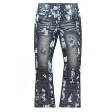 FROST AMOTO STACK JEANS-BLACK by Frost Originals