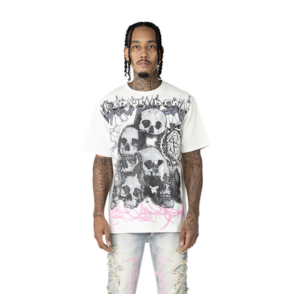 SMOKE RISE FASHION T-SHIRT-CREAM by SMOKE RISE