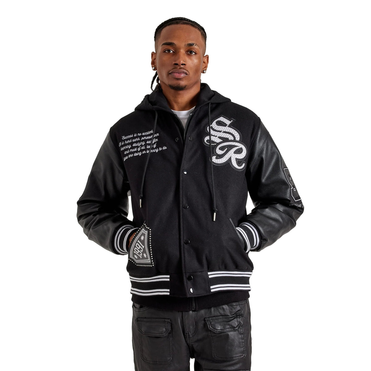 SMOKE RISE WE BELIEVE VARSITY JACKET by Smoke Rise