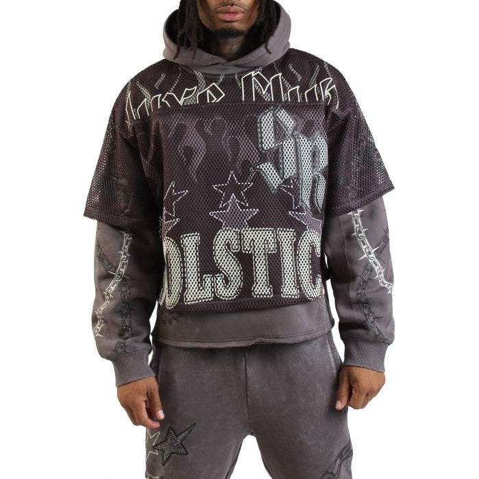 SMOKE RISE LUXE CLUB MESH 2-FER HOODIE by SMOKE RISE