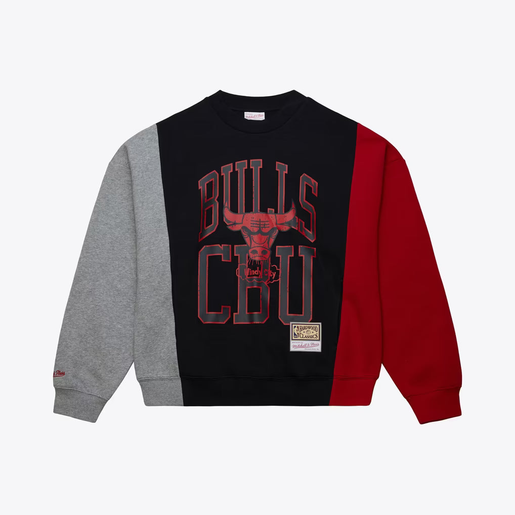 MITCHELL & NESS NBA SPLIT 3 CREWNECK SWEATER by Mitchell and Ness