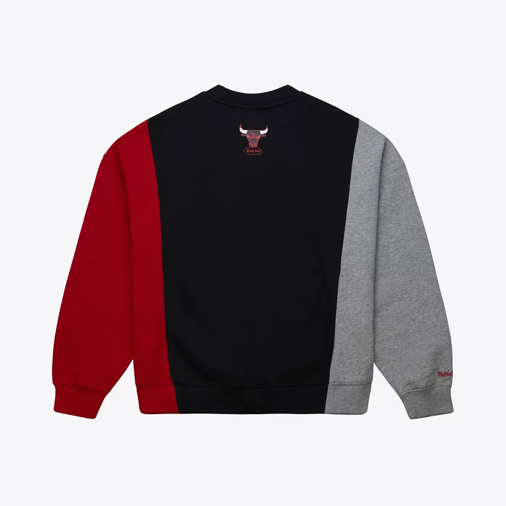 MITCHELL & NESS NBA SPLIT 3 CREWNECK SWEATER by Mitchell and Ness