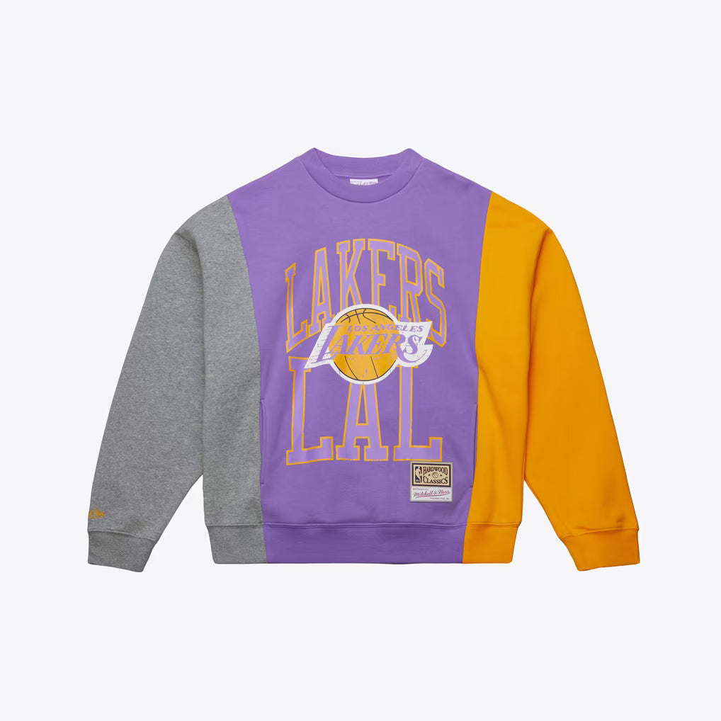 MITCHELL & NESS NBA SPLIT 3 CREWNECK SWEATER by Mitchell and Ness